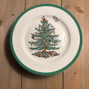 Vintage Spode Christmas Tree Salad Plate Set of 4